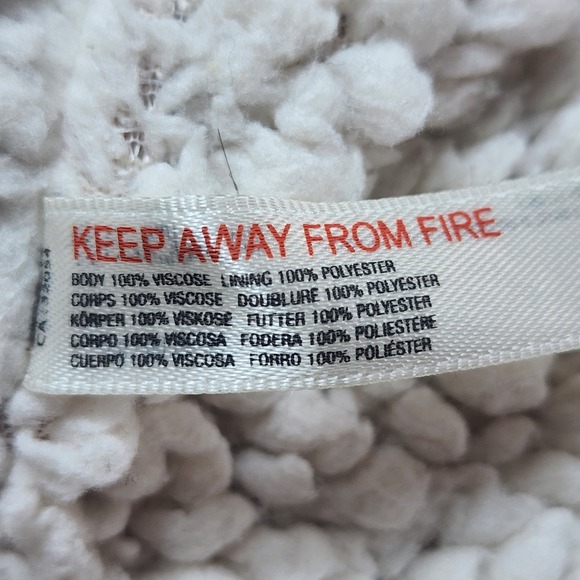 Raphael Balzac Anthropologie Cozy Plush Robe Sherpa Lined Hooded Bathrobe Large - Picture 5 of 13